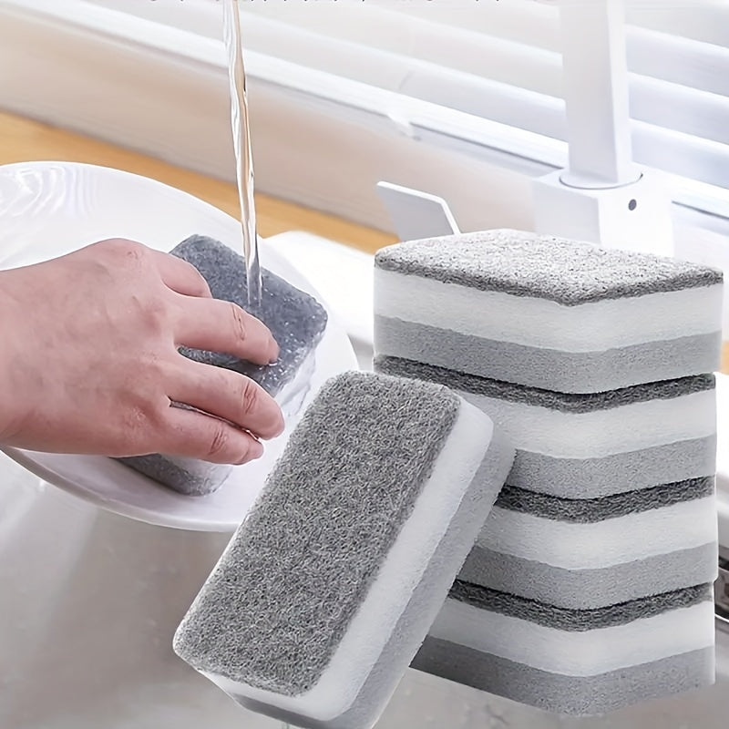 15/30pcs of Double-Sided Cleaning Sponges, Highly Absorbent Scrubbing Sponges, Suitable for Kitchen, Dishwashing, And Home Cleaning, Durable And Scratch-Resistant, Rectangular Design, Made of, Versatile Cleaning Tools, Applicable for Bathrooms