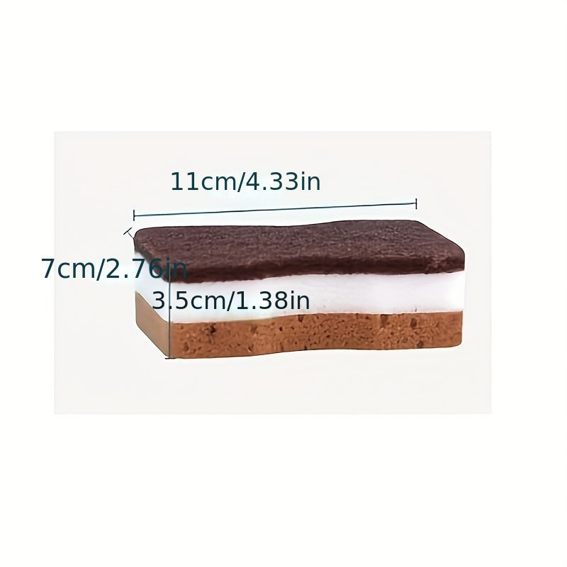 5/10/20/40pcs Three-Layer Seaweed Cleaning Sponges, Dishwashing Sponges, High-Quality Kitchen Sponges, Durable Non-Scratch Wiping Sponges, Super Absorbent, Cleaning Supplies, Cleaning Tools, Cleaning Cloths, Kitchen Cleaning Brushes.