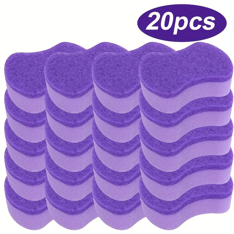 5/20pcs New Purple Kitchen Cleaning Sponge, Durable and Deformation-Resistant for Restaurants, Hotels, Home Use – Suitable for Bowls, Utensils, Pots & Pans, Sinks